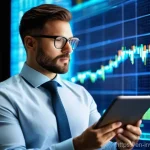 팩터 투자와 리서치 자료의 중요성 - **"Decoding Market DNA"**: A clear, brightly lit image of a focused, casually dressed investor (male...