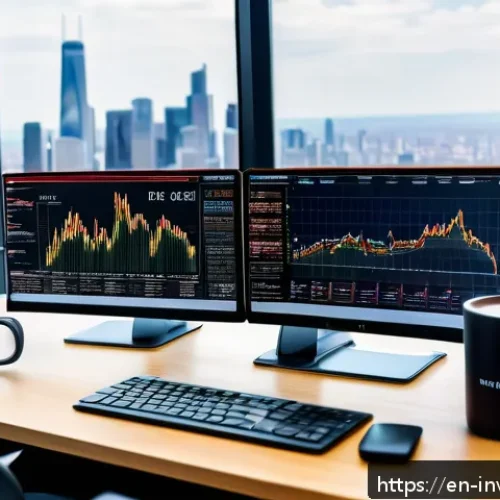 장기 투자와 단기 투자에서의 팩터 활용 - A sophisticated financial analyst&rsquo;s workspace featuring multiple high-resolution monitors displaying...