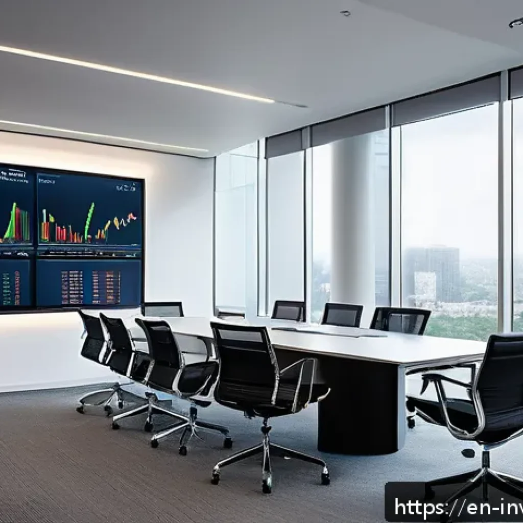 다양한 팩터 투자 전략의 성공 사례 - A sophisticated, modern office setting with a confident, diverse group of professional investors ana...